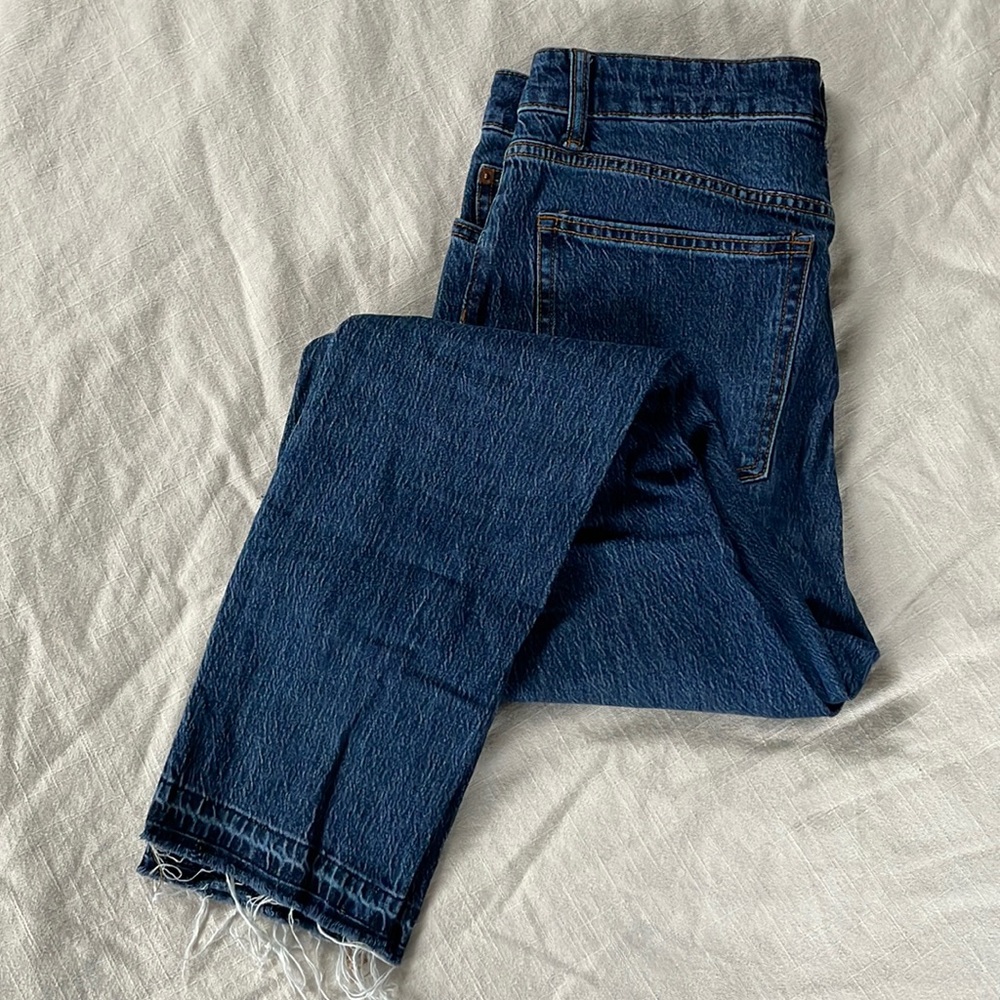 Dark straight leg jeans